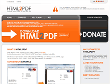 Tablet Screenshot of html2pdf.fr