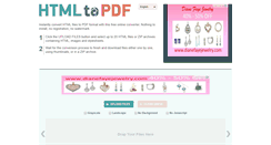 Desktop Screenshot of html2pdf.com